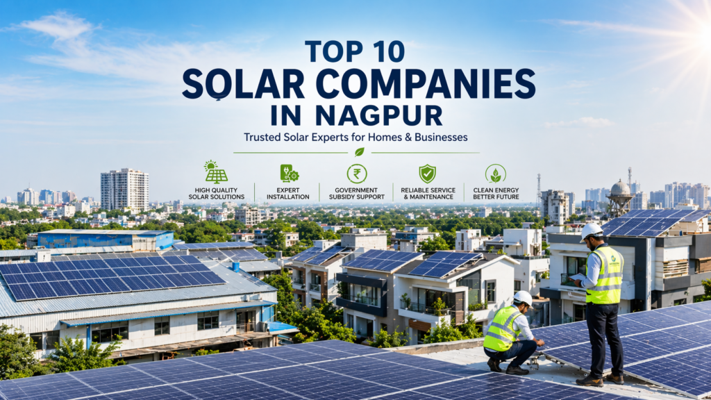 Top 10 solar companies in Nagpur providing rooftop solar panel installation for homes and businesses